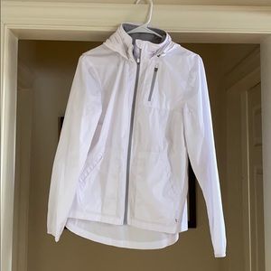 Small White Danskin Now Lightweight Windbreaker